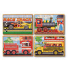 Melissa & Doug Melissa & Doug Vehicles 4-in-1 Wooden Jigsaw Puzzles in a Storage Box (48 pcs)