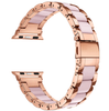 LUXE Pink Resin & Stainless Steel Band Bracelet for Apple Watch Band 38MM Series 5/4/3/2/1