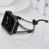 LUXE Black Metal Band Bracelet with Rhinestones for Apple Watch 42mm Series 5/4/3/2/1