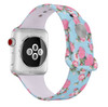 LUXE Baby Blue Floral Silicone Printed Band for Apple Watch 38mm Series 5/4/3/2/1