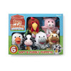 Melissa & Doug Barn Buddies Hand Puppets, Set of 6 (Cow, Sheep, Horse, Duck, Chicken, Pig)