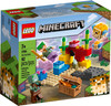 LEGO Minecraft The Coral Reef 21164 Featuring Alex, a Drowned and 2 Cool Puffer Fish (92 Pieces)