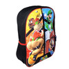 Nintendo Super Mario Bros 16 Inch Polyester School Backpack with Front Zipper and two Side Mesh Pockets