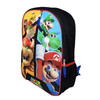 Nintendo Super Mario Bros 16 Inch Polyester School Backpack with Front Zipper and two Side Mesh Pockets