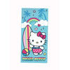 Hello Kitty Beach Towel for Summer 27" x 54" graphic of Hello Kitty with a Surfboard and ball for Girls