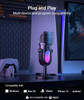 Syntech Gaming Microphone for PC, USB Mic for Streaming, Podcast, Recording, Condenser Microphone with RGB Lights, Mute Touch, Gain Knob, Headphone Jack, Pop Filter, Stand for PS4/ PS5/ Mac-GlowMic