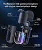 Syntech Gaming Microphone for PC, USB Mic for Streaming, Podcast, Recording, Condenser Microphone with RGB Lights, Mute Touch, Gain Knob, Headphone Jack, Pop Filter, Stand for PS4/ PS5/ Mac-GlowMic