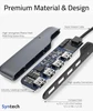 Syntech USB C to USB Hub 4 Ports, Syntech Type C to USB 3.0 Hub with A USB C to USB Adapter (USB 2.0), Thunderbolt 3 to USB Hub, Compatible with iPad Pro, iMac