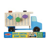 Melissa & Doug Shape-Sorting Wooden Dump Truck Toy With 9 Colorful Shapes and 2 Play Figures