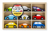 Melissa & Doug Wooden Cars Vehicle Set in Wooden Tray