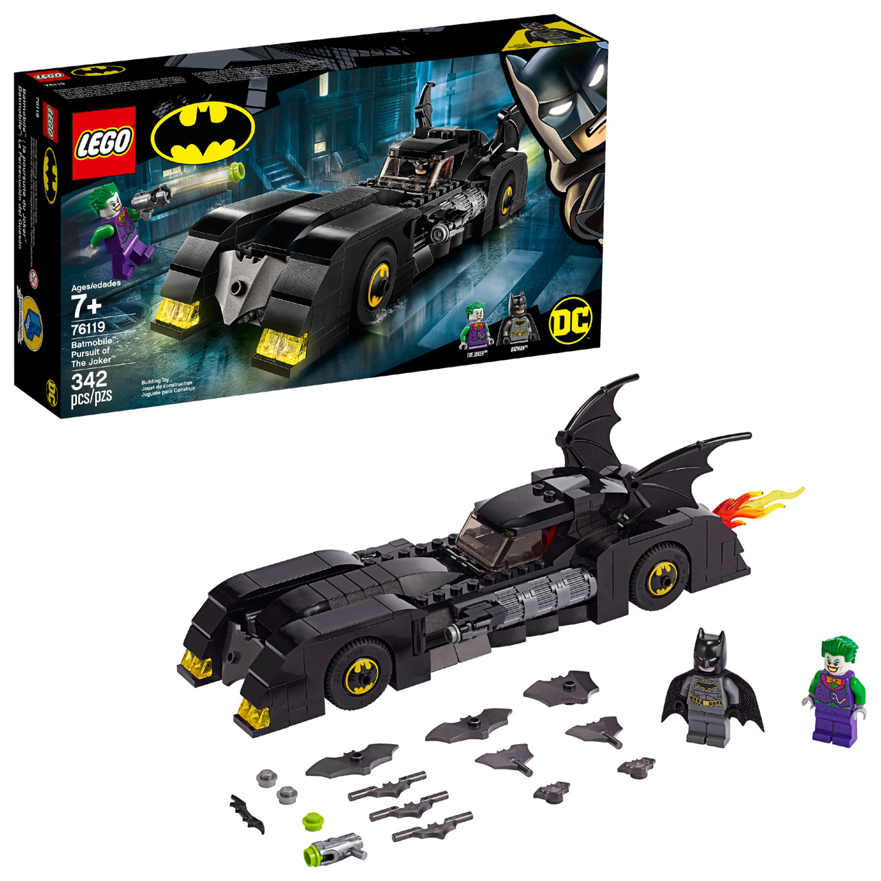 LEGO DC Batman Joker's Trike Chase 76159 Batmobile Building Toy with Action  Minifigures (440 Pieces) 