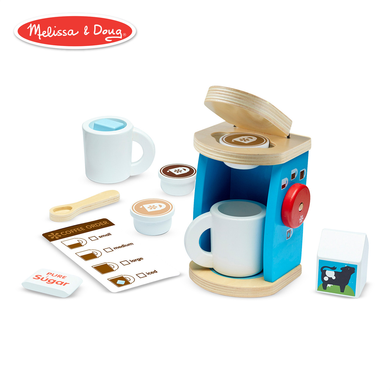 Melissa & Doug Brew & Serve Wooden Coffee Maker Set - Mobile Advance