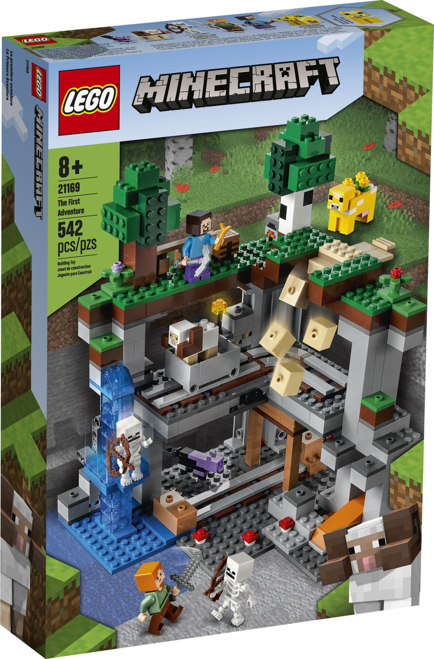 LEGO Minecraft The First Adventure 21169 Fun Minecraft Playset (542 ...