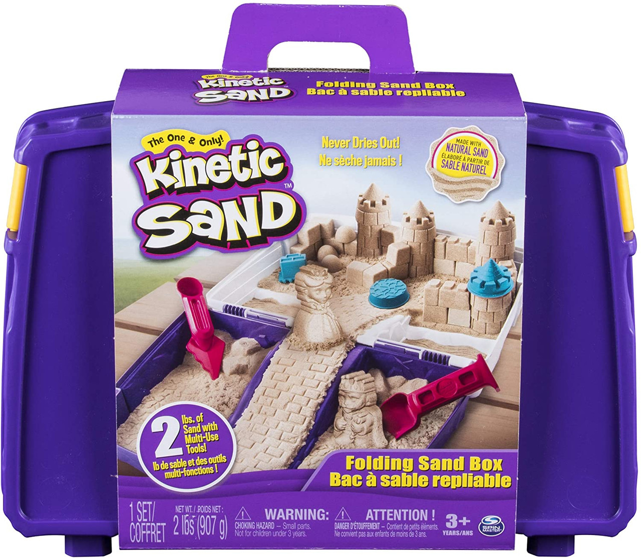 Kinetic Sand - Sandcastle Set with 1lb of Kinetic Sand and Tools and Molds  (Color May Vary)