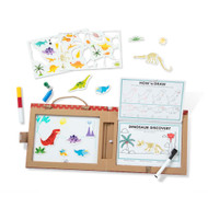 Melissa & Doug Natural Play: Draw, Create Reusable Drawing & Magnet Kit – Dinosaurs (41 Magnets, 5 Dry-Erase Markers)