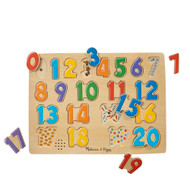 Melissa & Doug Numbers Sound Puzzle - Wooden Puzzle With Sound Effects (21 pcs)