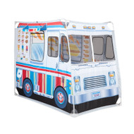 Melissa & Doug Food Truck Fabric Play Tent Playhouse and Storage Tote – Ice Cream on 1 Side, BBQ on the Other