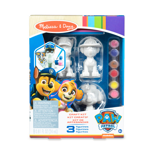 Melissa & Doug PAW Patrol Craft Kit - 3 Decorate Your Own Pup Figurines