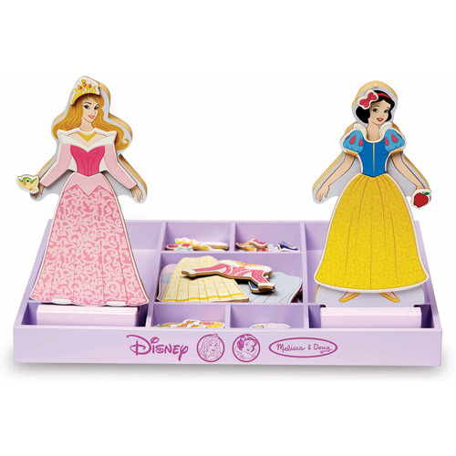 Melissa & Doug Disney Sleeping Beauty & Snow White Magnetic Dress-Up Wooden Doll