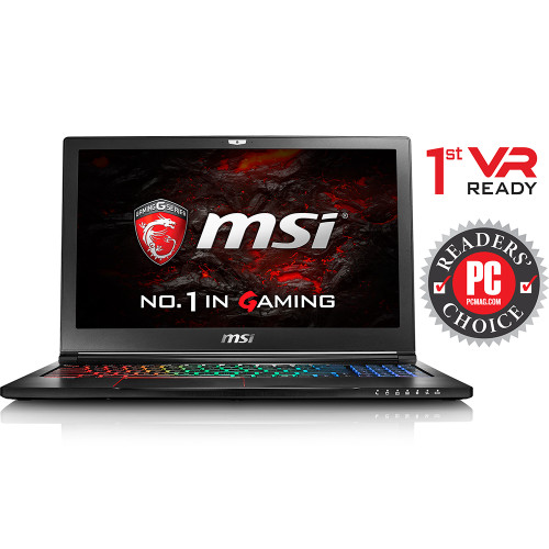 MSI GS63VR STEALTH PRO 4K-228 15.6" UHD 4K Gaming Laptop - Core i7-7700HQ Kabylake, 16GB RAM, 2TB HDD + 512GB SSD, GTX1060 6G VRAM, VR Ready