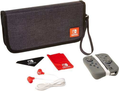 PDP Nintendo Switch Starter Kit with Travel Case, Screen Protector, Joy Con Guards and Earbuds