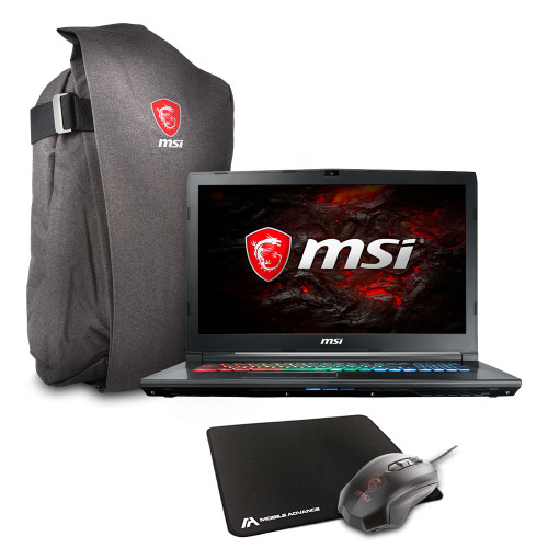 MSI GP72MX Leopard Pro-1213 17.3" Gaming Laptop - Intel Core i7-7700HQ, GTX1050Ti, 16GB DDR4, 256GB NVMe SSD + 1TB HDD, Win10, VR Ready