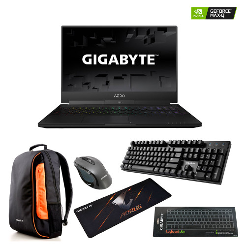 Gigabyte Aero 15X v8-BK4K4P 15.6" 4K Gaming Laptop - i7-8750H, NVIDIA®  GeForce® GTX 1070 with Max-Q Design, 16GB RAM, 512GB M.2 PCIe  SSD, UHD, Win 10 Pro