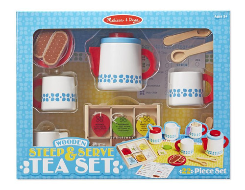 Melissa & Doug Wooden Steep & Serve Tea Set-Play House Kitchens & Play Sets