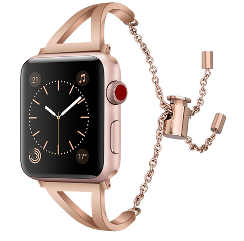 Luxe Rose Gold Metal Band Bracelet For Apple Watch 42mm Series 4 3 2 1