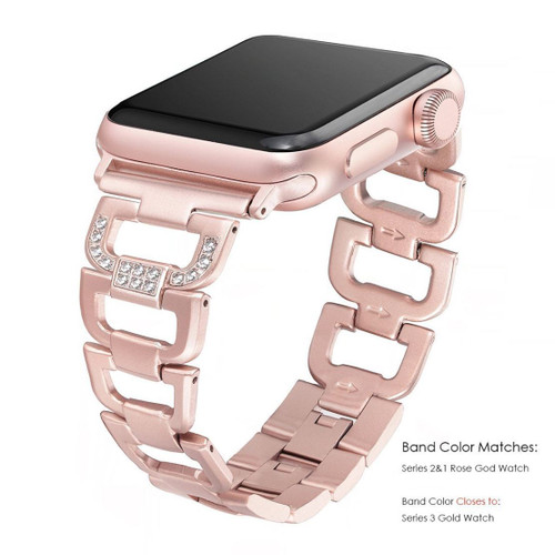 LUXE Rose Gold Stainless Steel Bling 