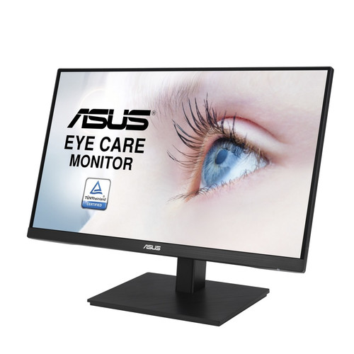 ASUS VA24DQLB 23.8” Monitor, 1080P Full HD, 75Hz, IPS, Adaptive-Sync, Eye Care, HDMI DisplayPort VGA USB Hub, Frameless, Ergonomic Design, VESA Wall Mountable