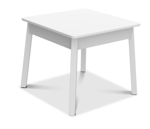 Melissa & Doug Wooden White Square Table – Kids Furniture for Playroom