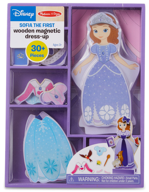 Melissa & Doug Disney Sofia the First Magnetic Dress-Up Wooden Doll Pretend Play Set (30+ pcs)