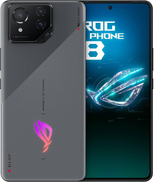 ASUS ROG Phone 8 Unlocked Android, US Version, 6.78" 165Hz AMOLED Display, 256GB Storage, 16GB RAM, 5500mAh Battery, Rebel Gray, AI2401-16G256G-GY