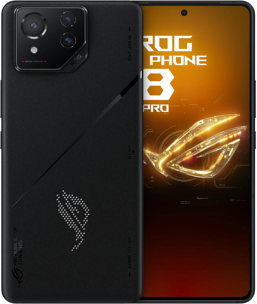 ASUS ROG Phone 8 Pro Unlocked Android, US Version, 6.78" 165Hz AMOLED Display, 512GB Storage, 16GB RAM 5500mAh Battery Phantom Black AI2401-16G512G-BK