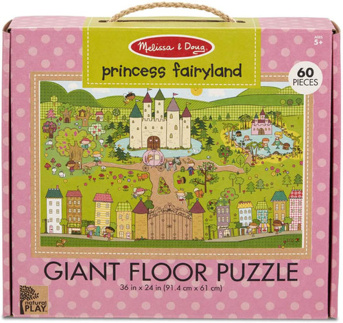 Melissa & Doug Natural Play Giant Floor Puzzle: Princess Fairyland (60 Pieces)