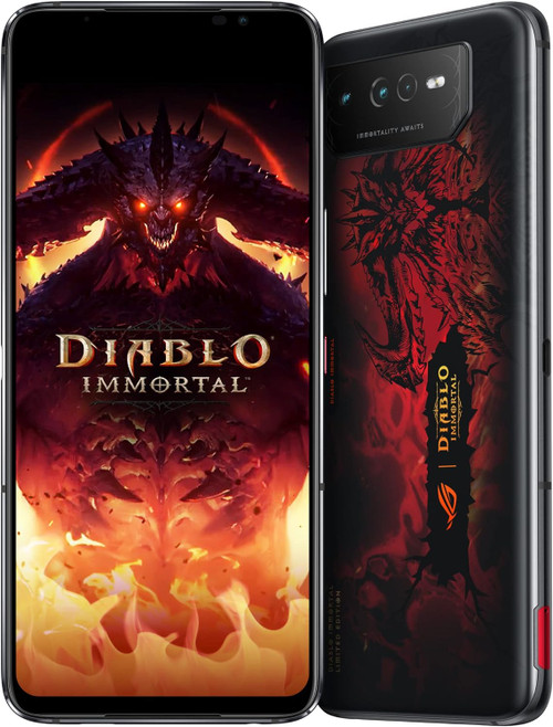 ASUS ROG Phone 6 Diablo Immortal Edition, 6.78” FHD+ 2448x1080 165Hz, 16GB RAM, 512GB Storage, 5G LTE Unlocked Dual SIM, US Version, AI2201-16G512G-DB VG