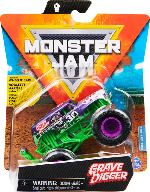 Monster Jam, Official Grave Digger Monster Truck, Die-Cast Vehicle, Arena Favorites Series, 1:64 Scale