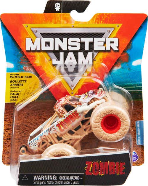 Monster Jam, Official Zombie Monster Truck, Die-Cast Vehicle, Elementals Trucks Series, 1:64 Scale
