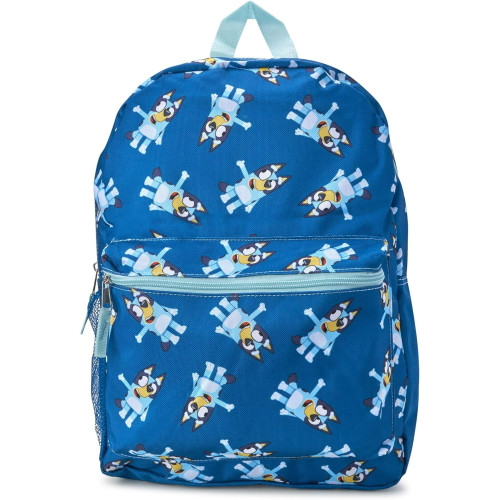 Fast Forward All over print Nylon Bluey Kids Backpack 16" School Bookbag for Girls and Boys ages 3+