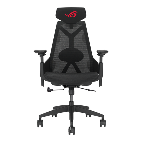 ASUS ROG Destrier Core Ergo Gaming Chair, Futuristic Cyborg Aesthetic, Versatile Seat Adjustments, Mobile Gaming Arm Support Mode, Acoustic Panel