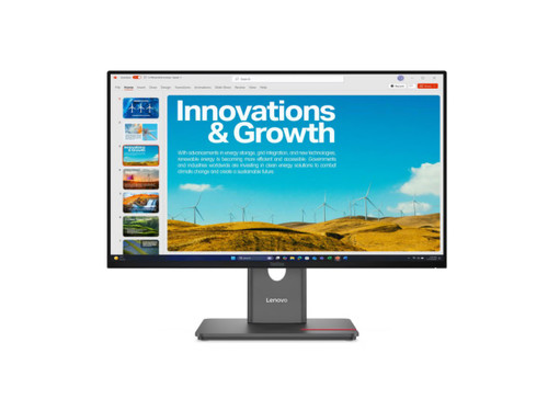 Lenovo ThinkVision P24QD-40 Monitor - Flat - 2560 x 1440 - 23.8Inch - 6Ms response time - 120 Hz refresh rate, Eclipse Black