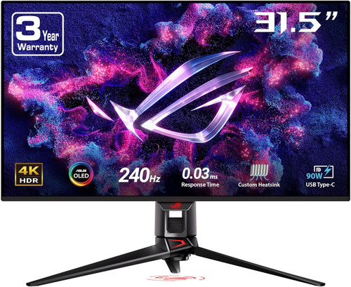 ASUS ROG Swift 32” 4K OLED Gaming Monitor (PG32UCDM) - UHD (3840 x 2160), QD-OLED, 240Hz, 0.03ms, G-SYNC Compatible