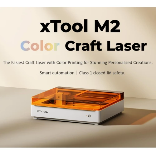 xTool M2 Color Craft Laser 20W Deluxe Bundle with CMYK Inkjet Print Head, and RA3 Lite Rotary