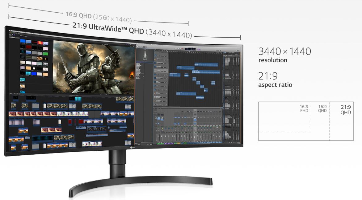 34 21:9 Curved UltraWide™ QHD (3440 x 1440) Monitor