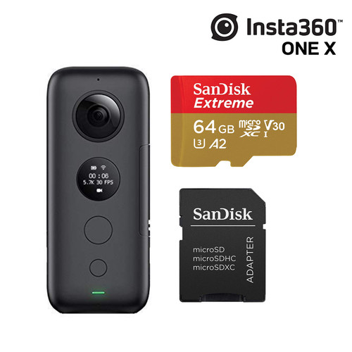 Insta360 ONE X 360 Degree Action Bundle: Camera + 1 Accessaries