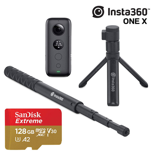 Insta360 ONE X 360 Degree Action Bundle: Camera + 3 Accessaries