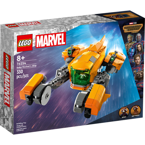 LEGO Marvel Baby Rocket’s Ship 76254 Buildable Spaceship Toy from Guardians  of the Galaxy 3 Featuring Rocket Raccoon and Baby Rocket Minifigures,