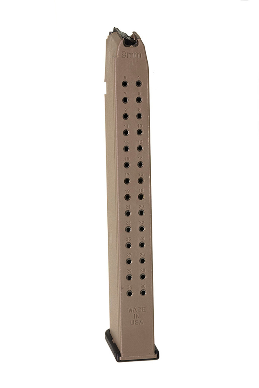 Fits the Glock® Model 17, 19, & 26 9mm (32) Rd - Flat Dark