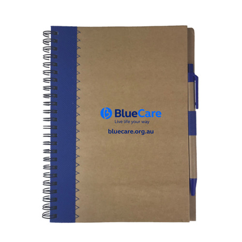 BlueCare  A5 Recycled Paper Notebook
